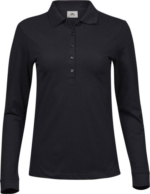 TJ 146 Damen Luxus Stretch Piqué Polo langarm