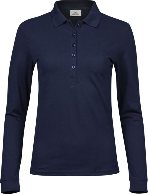 TJ 146 Damen Luxus Stretch Piqué Polo langarm heavy