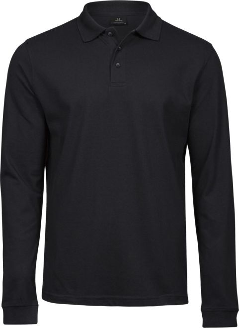 TJ 1406 Herren Luxus Stretch Piqué Polo langarm